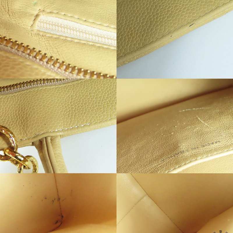 【巴黎站二手名牌專賣店】＊現貨＊CHANEL香奈兒真品＊奶茶色菱格荔枝紋大雙C LOGO金幣手提肩背包-4