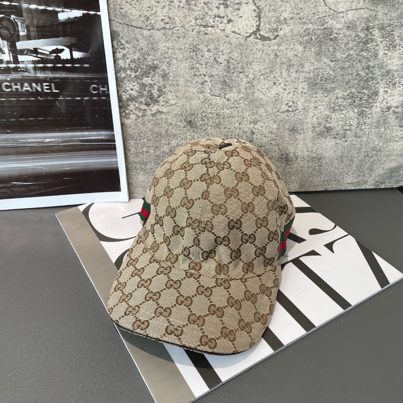 Gucci 經典老花棒帽子 男女同款 卡其色 尺寸:S碼（頭圍57cm）-0