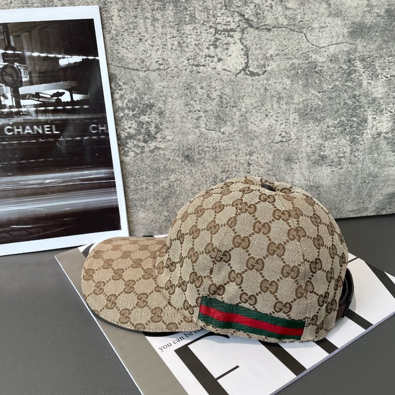 Gucci 經典老花棒帽子 男女同款 卡其色 尺寸:S碼（頭圍57cm）-1