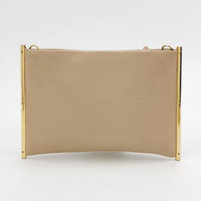 Chloe Roy牛皮字母logo壓紋金屬裝飾斜挎包單肩包-4