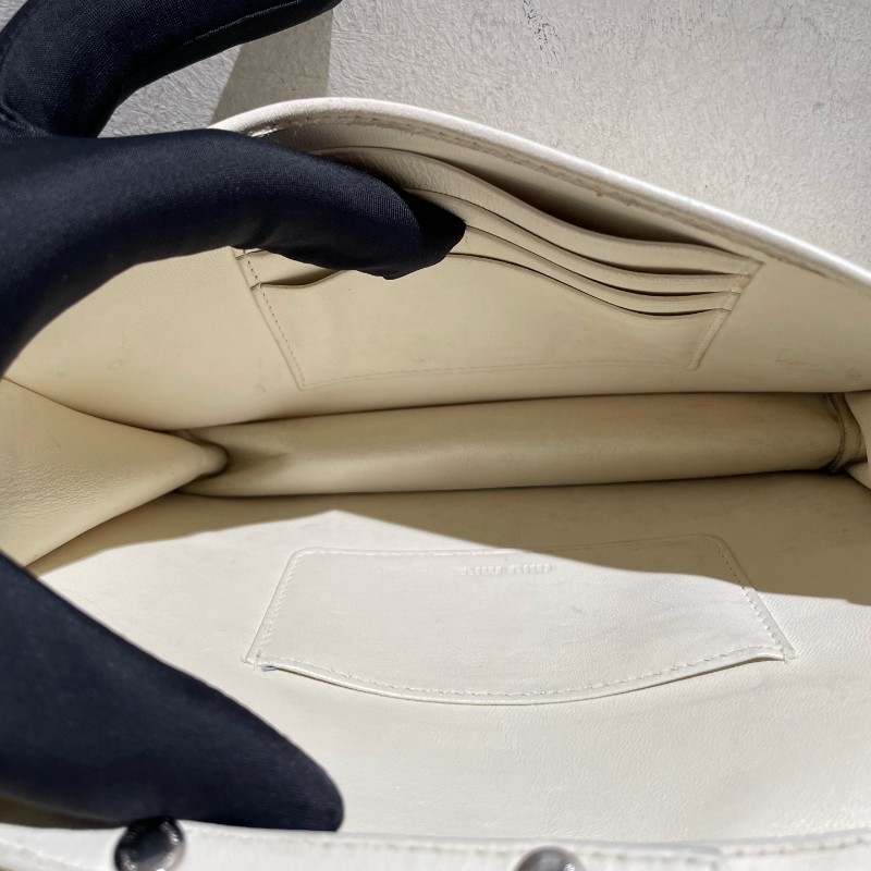 Miumiu 褶皺鏈條包 三拼色 白銀灰 限量色 斜背包肩背包-22