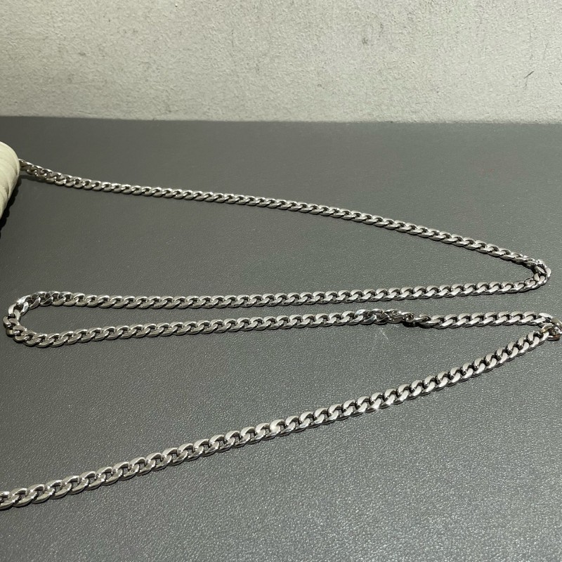 Miumiu 褶皺鏈條包 三拼色 白銀灰 限量色 斜背包肩背包-28