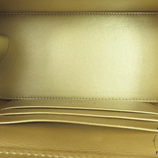 【巴黎站二手名牌專賣店】＊現貨＊CHANEL香奈兒真品＊焦糖米色菱格紋羊皮金球調節釦化妝盒包 斜背肩背包-3