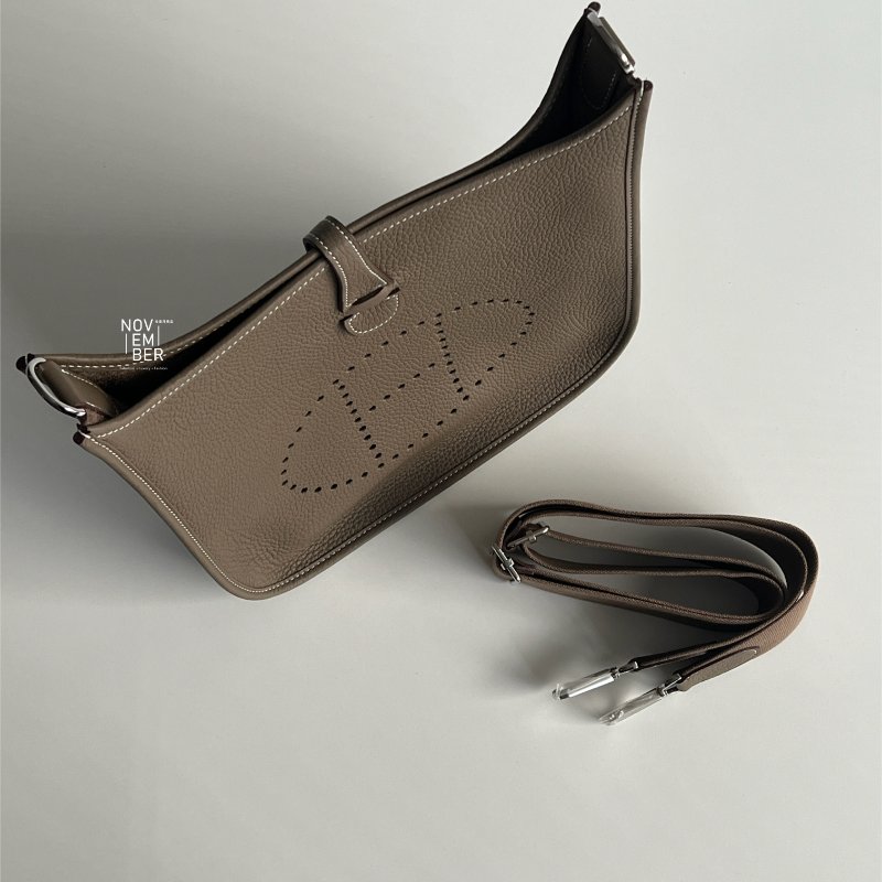 全新全配有購證💖 Hermès 愛馬仕 Evelyne 29 大象灰銀釦-5