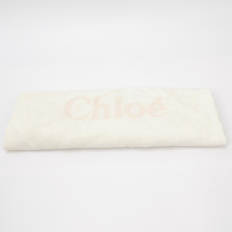 Chloe Drew小豬包牛皮翻毛皮拼色珠寶鎖斜挎包-8