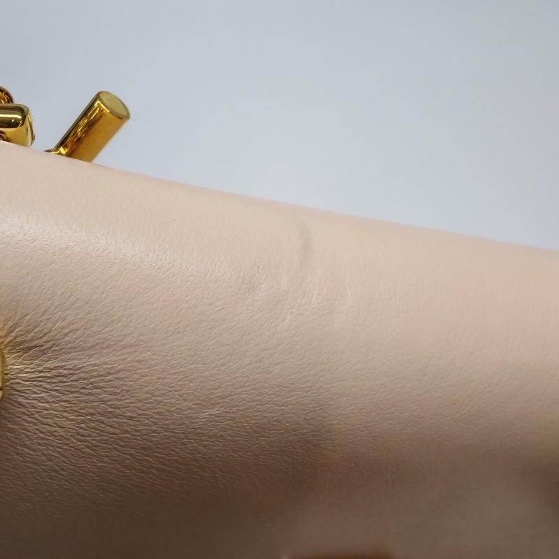 Chloe Drew小豬包牛皮翻毛皮拼色珠寶鎖斜挎包-20