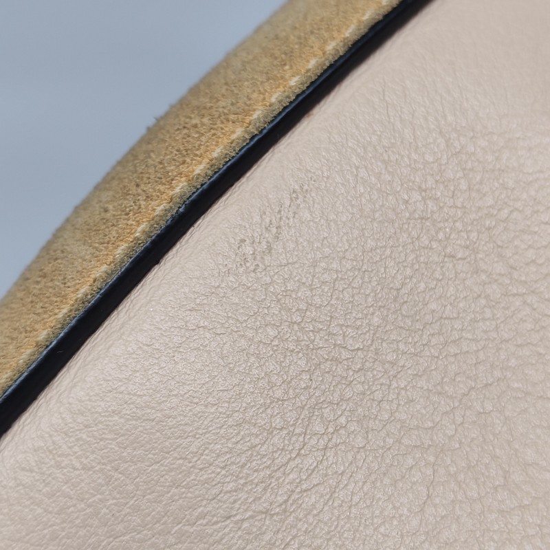 Chloe Drew小豬包牛皮翻毛皮拼色珠寶鎖斜挎包-24