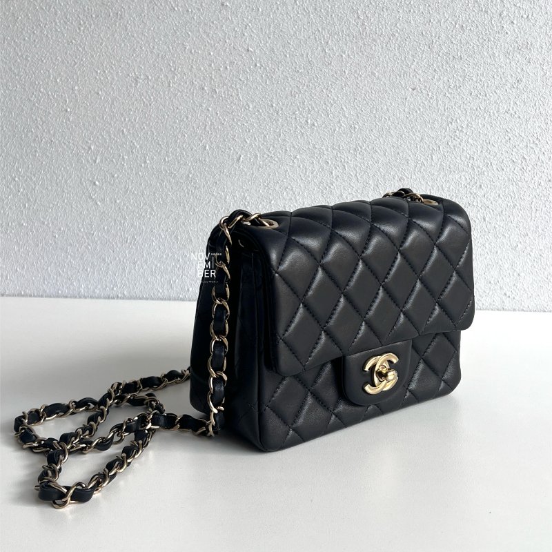 99新🆕 Chanel 香奈兒 方胖 黑色金釦-2