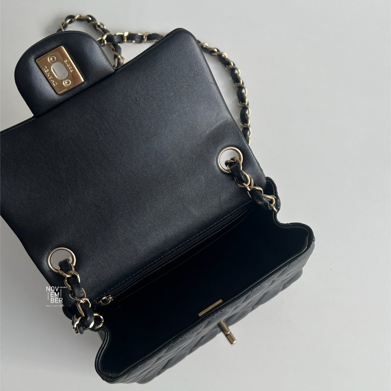 99新🆕 Chanel 香奈兒 方胖 黑色金釦-5