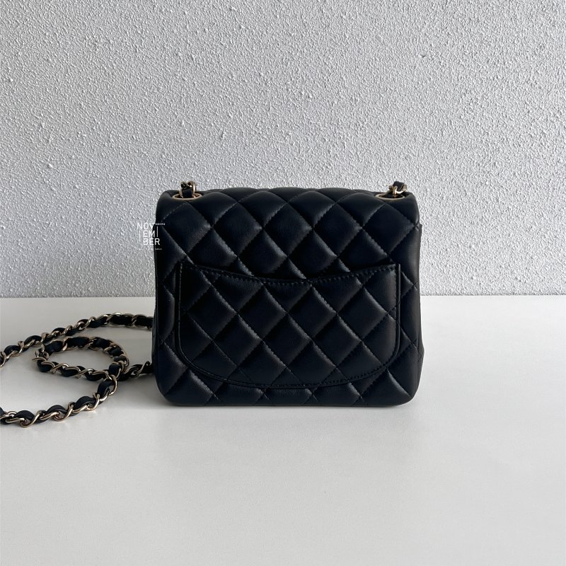 99新🆕 Chanel 香奈兒 方胖 黑色金釦-6