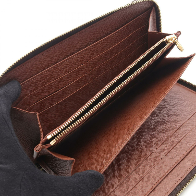 LOUIS VUITTON Zippy Organizer 長皮夾 M62581 Monogram 帆布 棕色 二手 LV-3