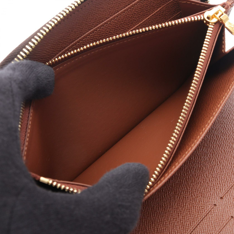 LOUIS VUITTON Zippy Organizer 長皮夾 M62581 Monogram 帆布 棕色 二手 LV-5