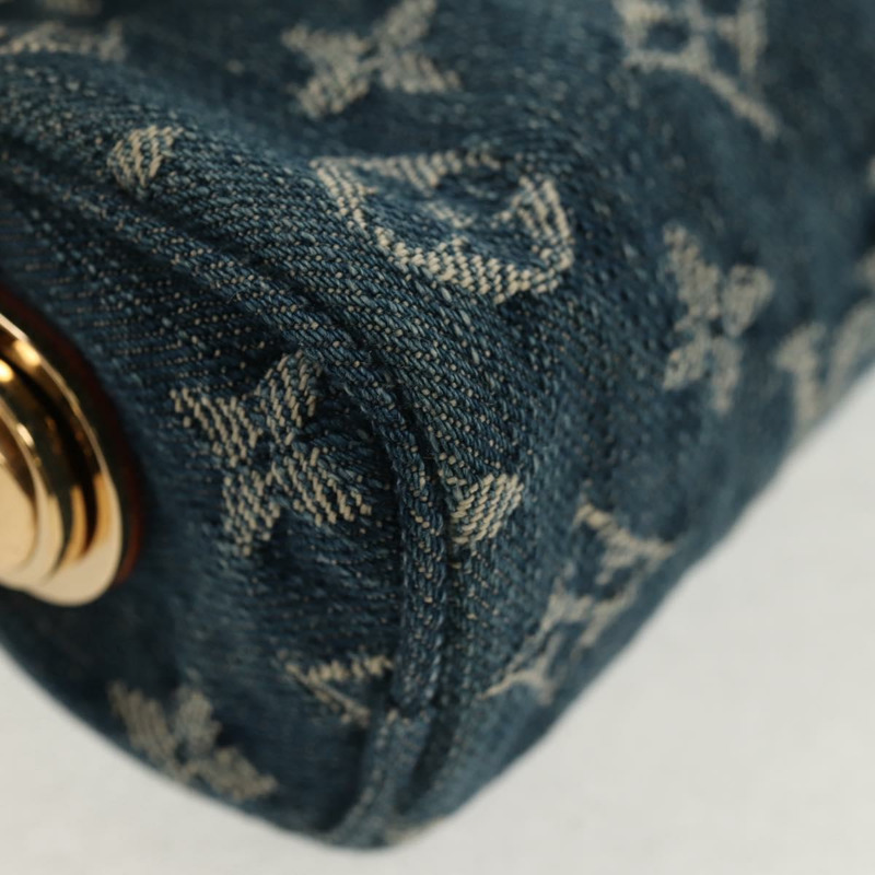 【日本直送】路易威登 Monogram Denim Trousse Speedy GM 手拿包 藍色 M95081 LV Auth am9350V-6