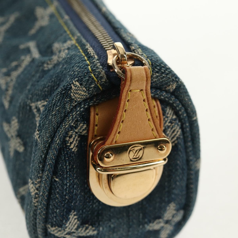 【日本直送】路易威登 Monogram Denim Trousse Speedy GM 手拿包 藍色 M95081 LV Auth am9350V-7