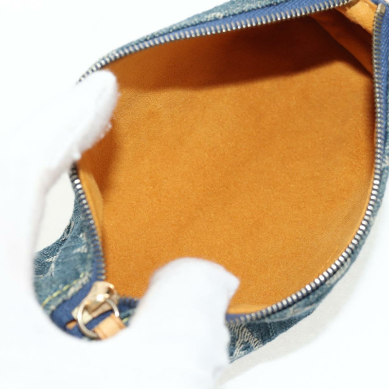 【日本直送】路易威登 Monogram Denim Trousse Speedy GM 手拿包 藍色 M95081 LV Auth am9350V-9