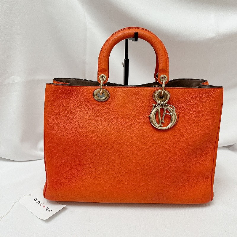 莉亞精品♡Dior Diorissimo 托特 橘 九新美包-5