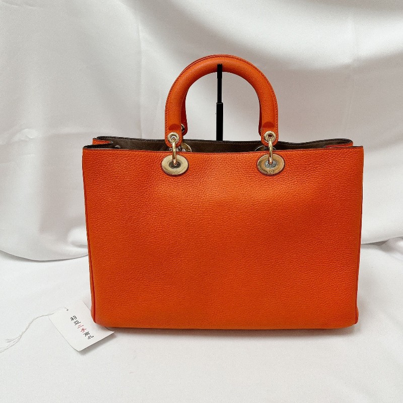 莉亞精品♡Dior Diorissimo 托特 橘 九新美包-6