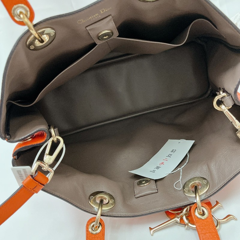 莉亞精品♡Dior Diorissimo 托特 橘 九新美包-16