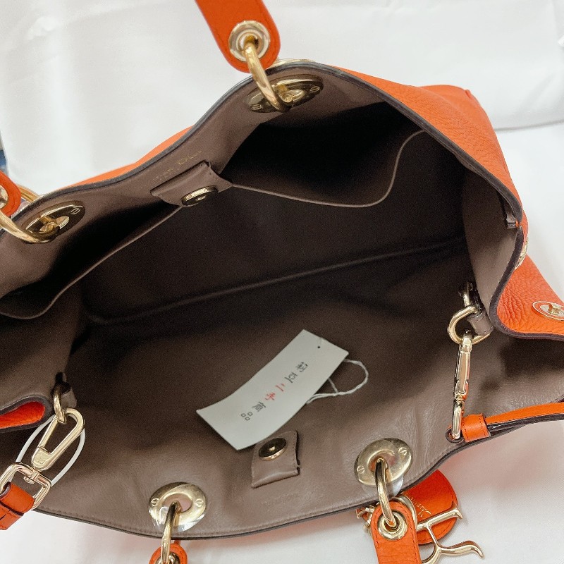 莉亞精品♡Dior Diorissimo 托特 橘 九新美包-17