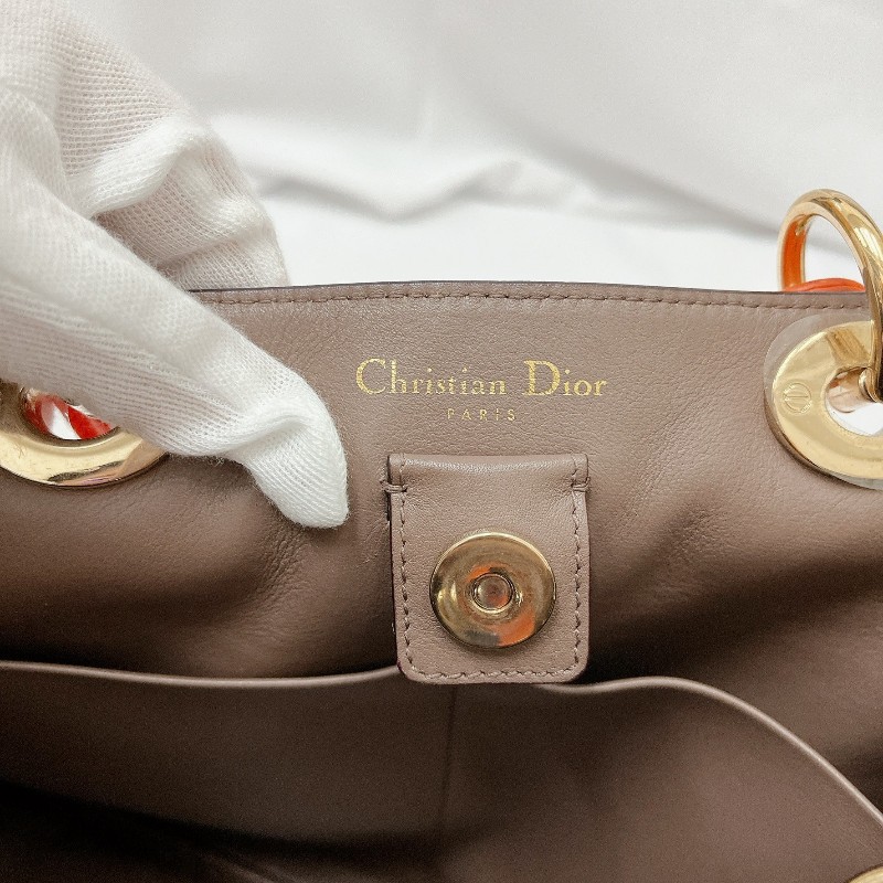 莉亞精品♡Dior Diorissimo 托特 橘 九新美包-19