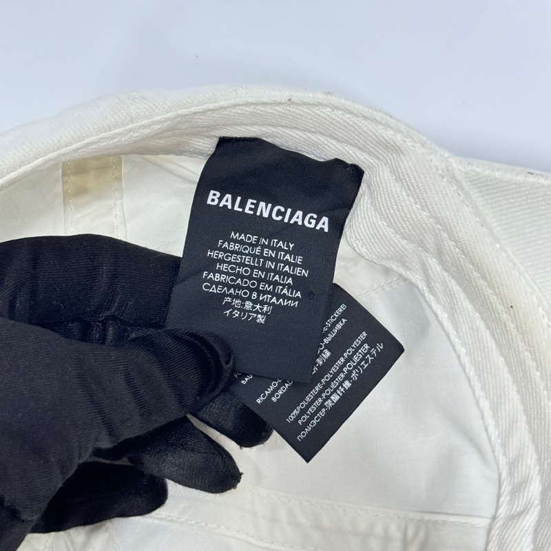 （帥潮必備😎） Balenciaga 巴黎世家 白色棒球帽 專櫃19500！-6