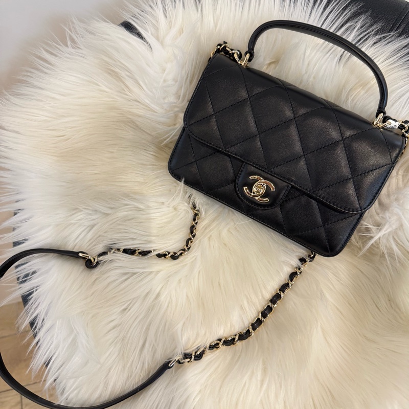 香奈兒 Mini Top Handle 手提 斜背包-0