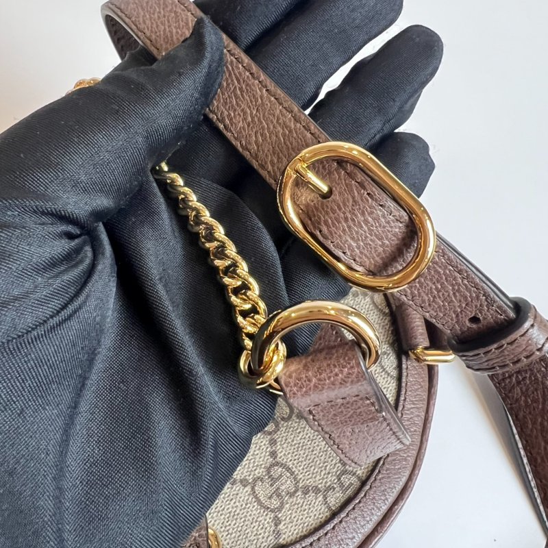 GUCCI 598661 老花圓餅後背包-7