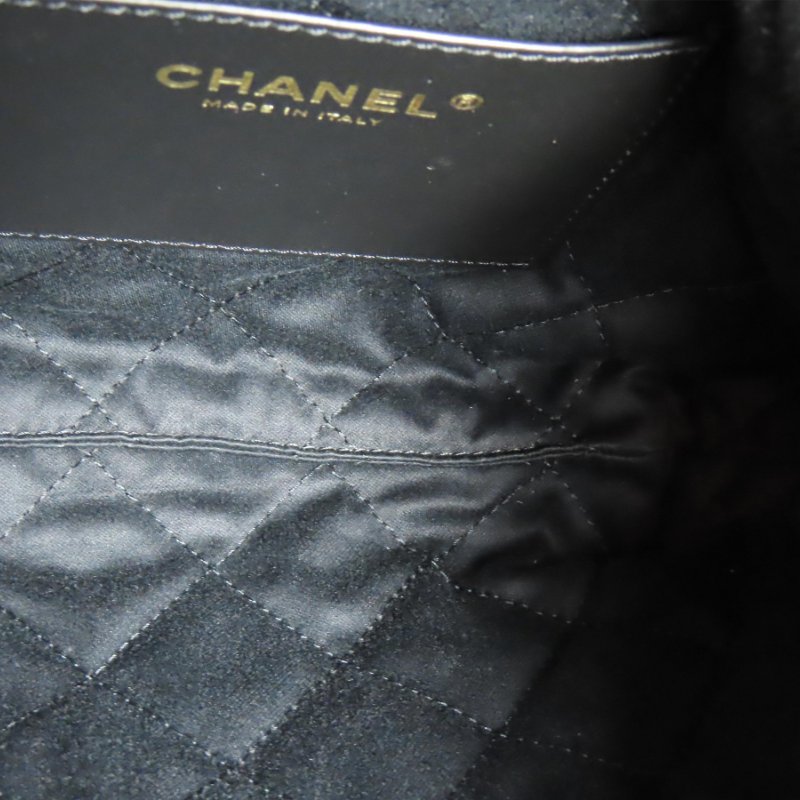 【巴黎站二手名牌專賣店】＊現貨＊CHANEL香奈兒真品＊AS3980黑荔枝牛皮黑LOGO金鍊MINI 22BAG金鏈兩用斜背包-3