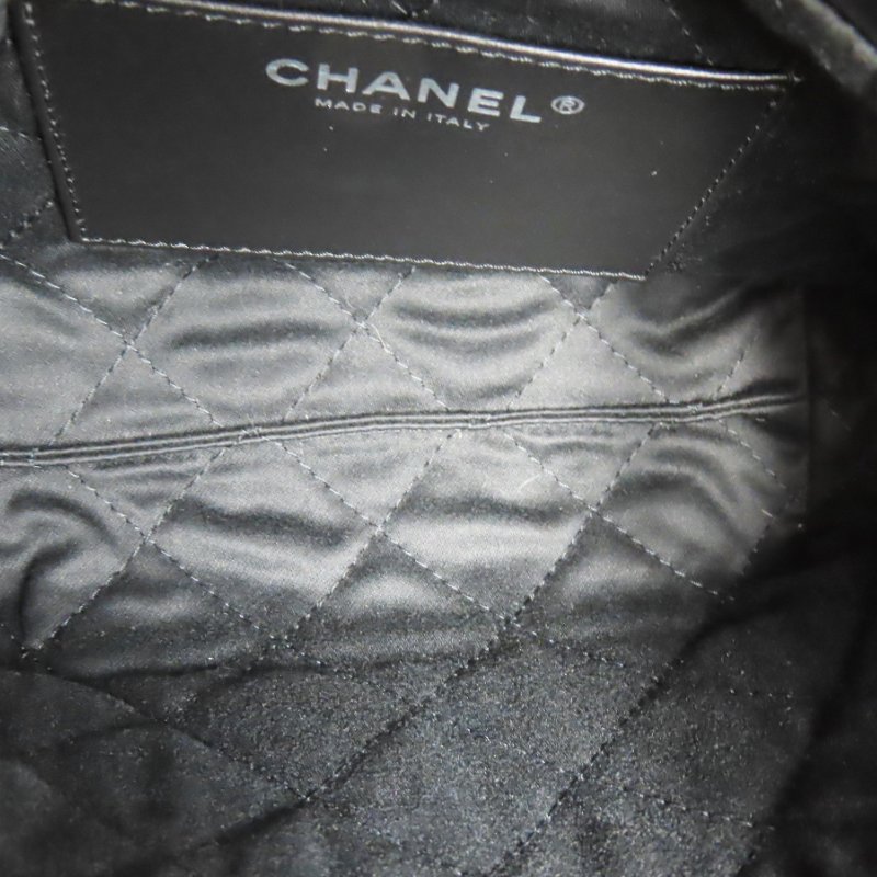 【巴黎站二手名牌專賣店】＊全新現貨＊CHANEL香奈兒真品＊AS3980黑亮牛皮銀LOGO MINI 22BAG金鏈兩用斜背包-3