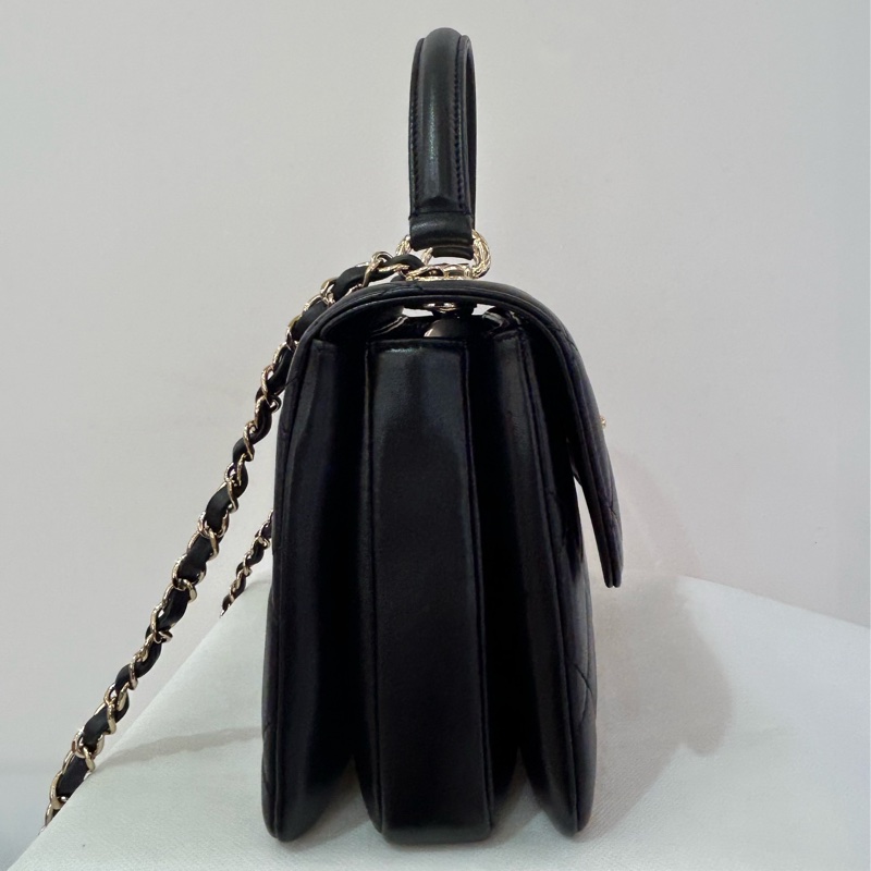 CHANEL黑羊皮Trendy CC二用-2