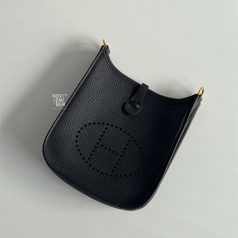 閒置新💖 有購證🙌🏻 Hermès 愛馬仕 Evelyne Mini 黑色金釦一代-1