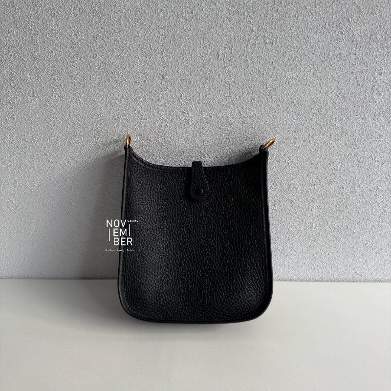閒置新💖 有購證🙌🏻 Hermès 愛馬仕 Evelyne Mini 黑色金釦一代-5