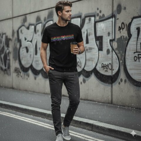 🚨 雙11最後倒數・今晚錯過等明年！【EMPORIO ARMANI  阿曼尼】炫彩LOGO T恤