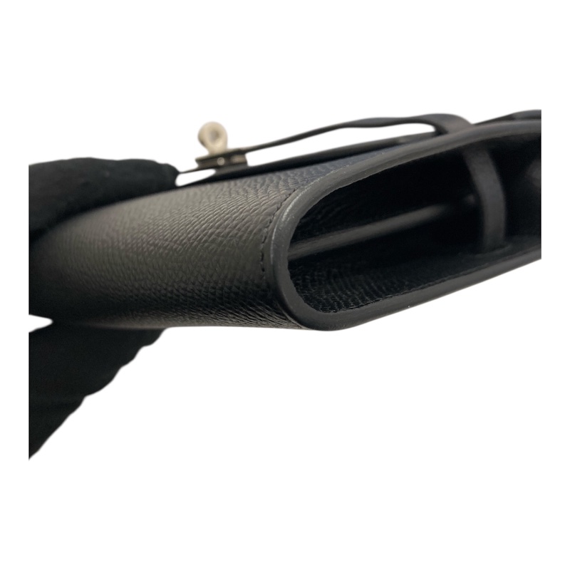 HERMES 愛馬仕 KELLY TOGO 凱莉長夾肩背包 EPSOM皮 黑色 銀釦-8