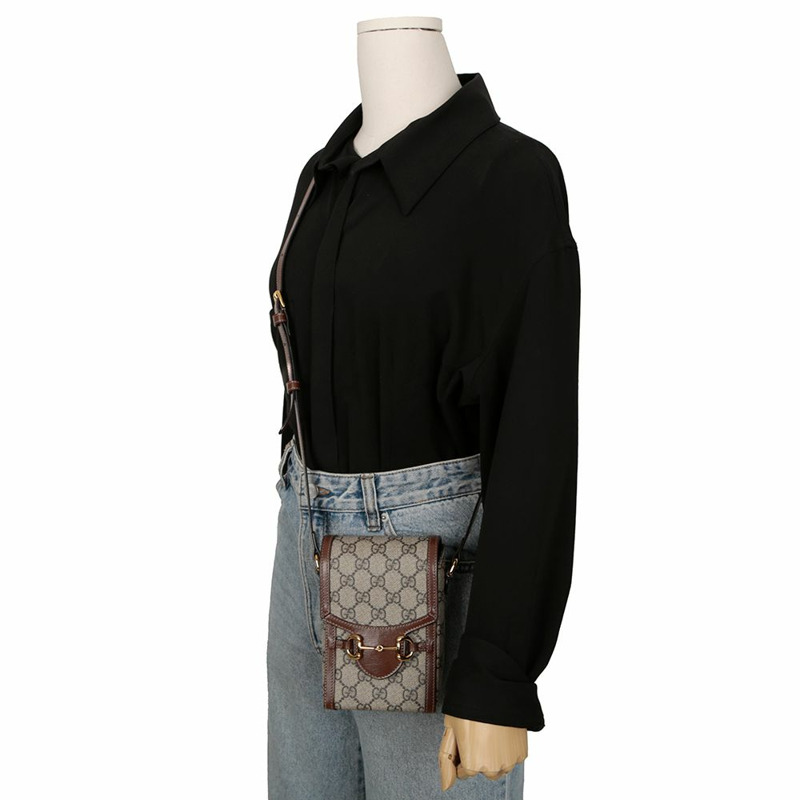 【包稅】GUCCI Horsebit 1955 迷你肩斜背包-10