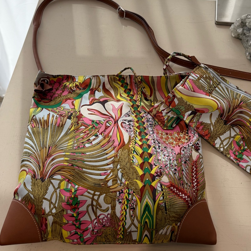 HERMES Silkycity 33 絲巾圖騰肩背包 B刻-2