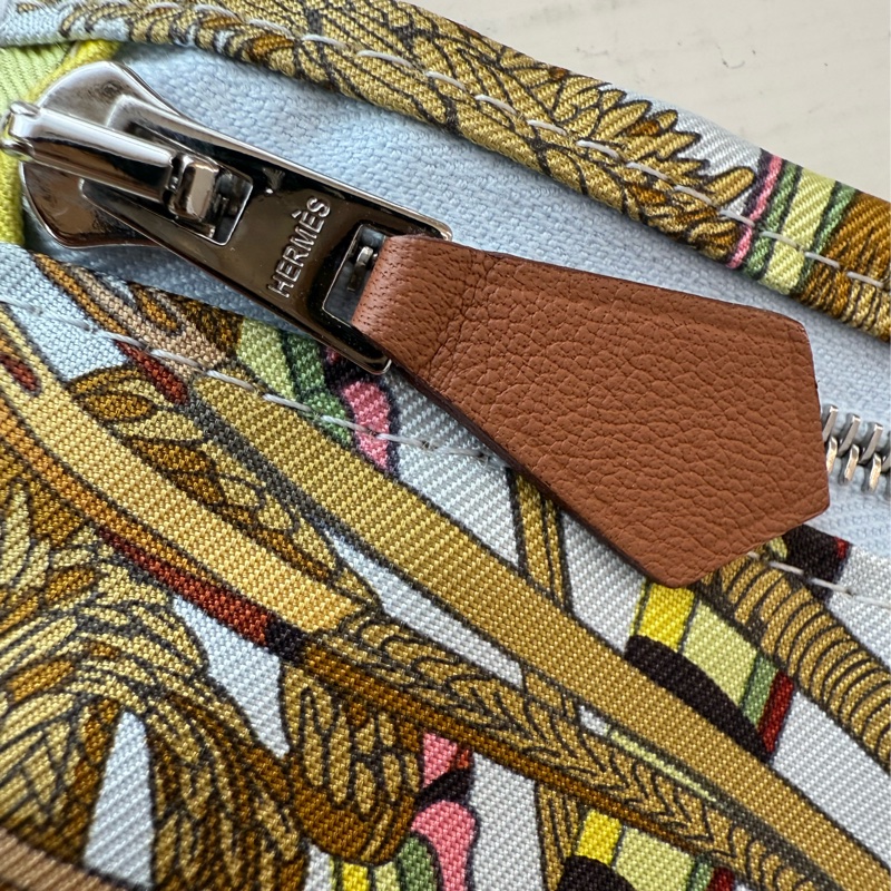 HERMES Silkycity 33 絲巾圖騰肩背包 B刻-5