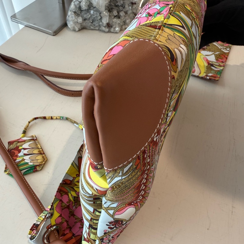 HERMES Silkycity 33 絲巾圖騰肩背包 B刻-8