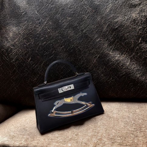 【稀有天菜】HERMES 限量款插片木馬Mini Kelly二代-0