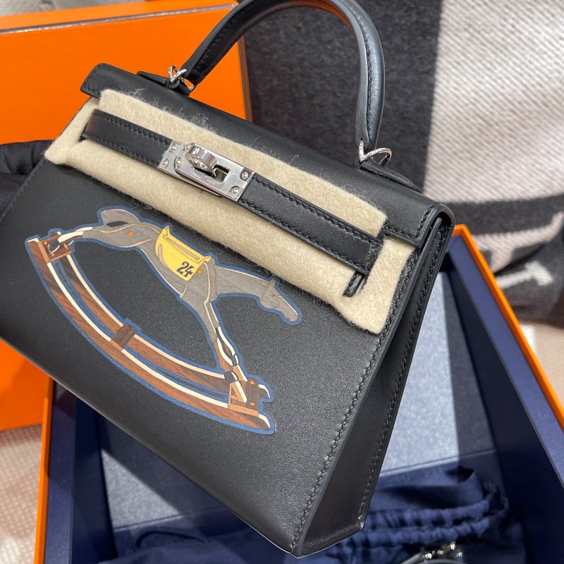 【稀有天菜】HERMES 限量款插片木馬Mini Kelly二代-1