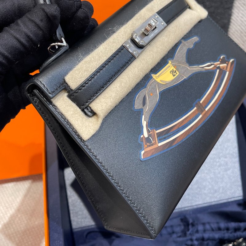 【稀有天菜】HERMES 限量款插片木馬Mini Kelly二代-3