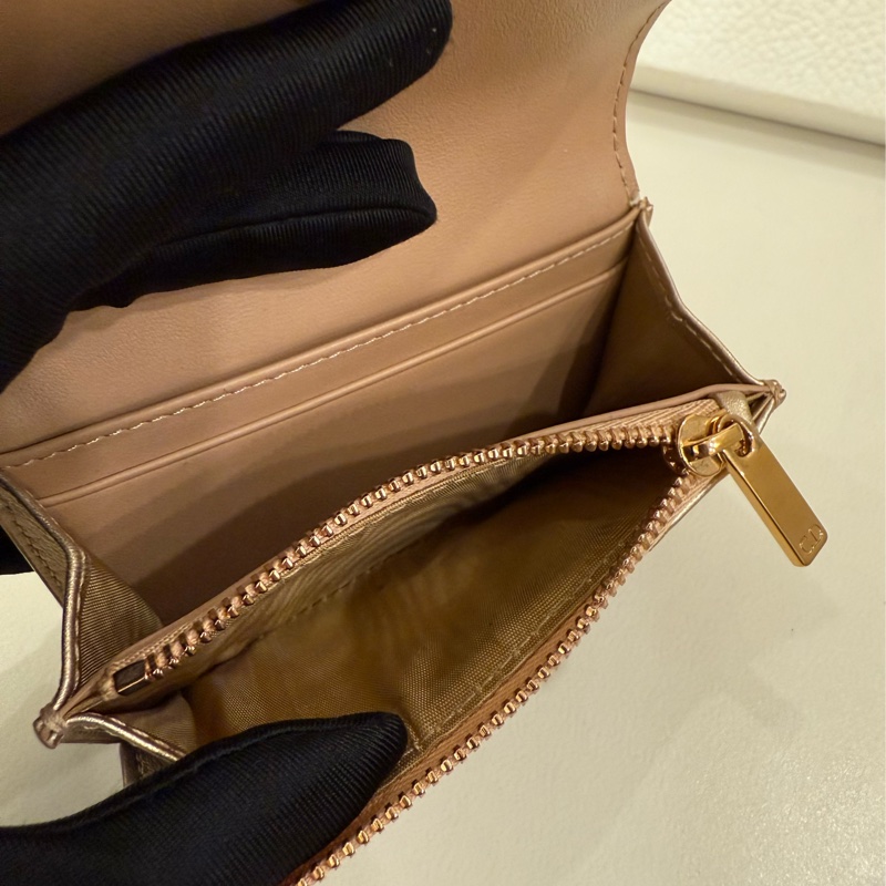 Dior Caro Glycine 經典牛皮藤格紋零錢包-4