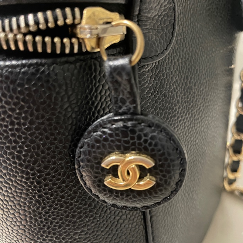 Chanel Vintage古董老香化妝包-14