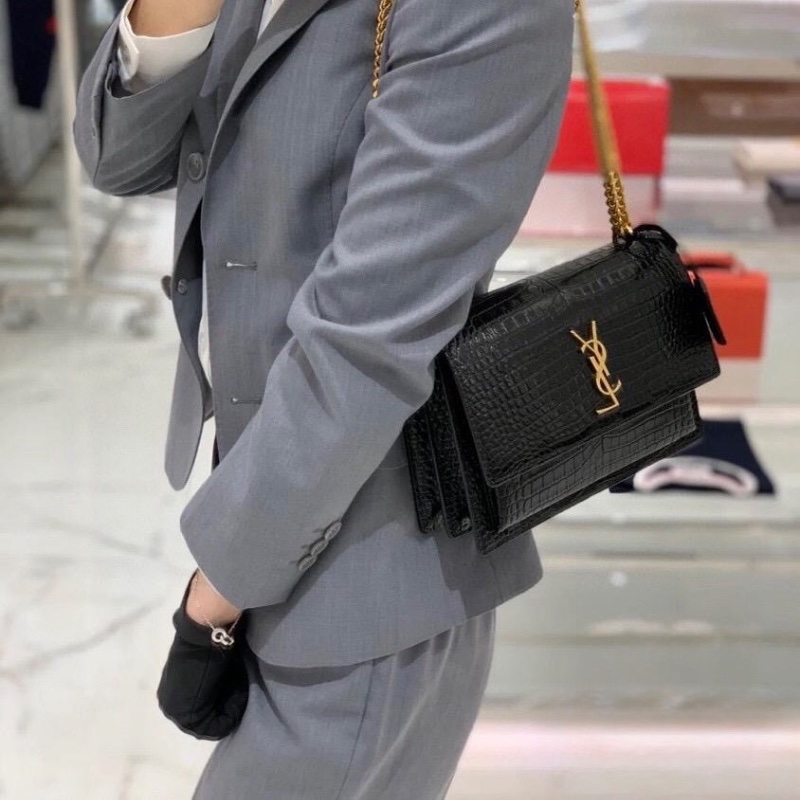 YSL sunset croc bag-4