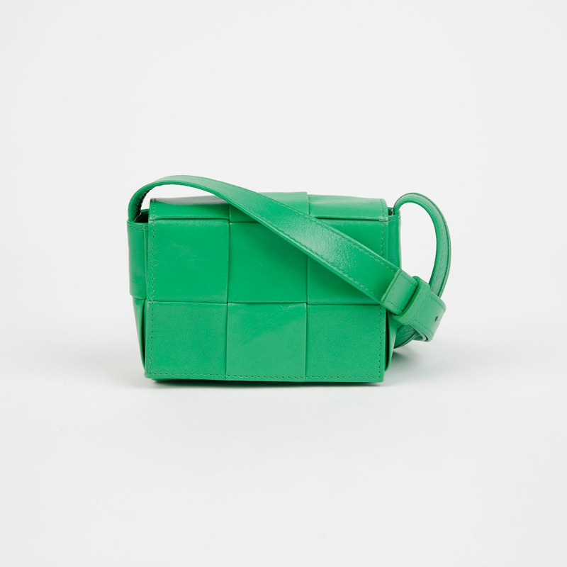 BOTTEGA VENETA Intrecciato 糖果盒式迷你斜背包 667048-0