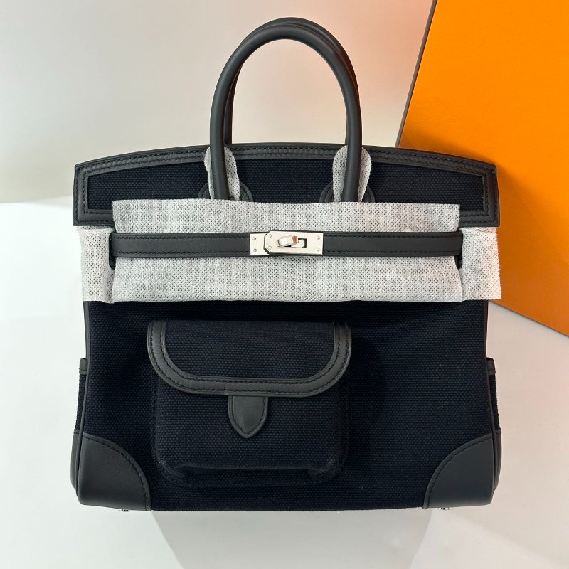 【精選天菜】HERMES 黑銀 CARGO BIRKIN 25CM  全新商品-3