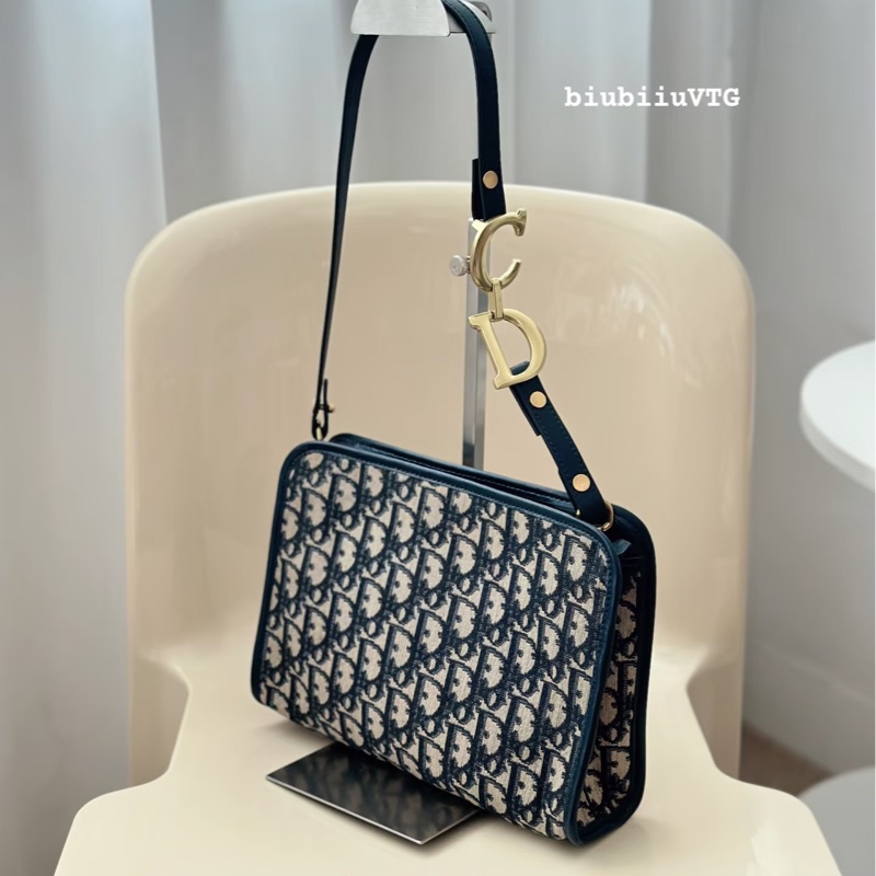 Dior • 經典刺繡老花洗漱包 斜背包-0