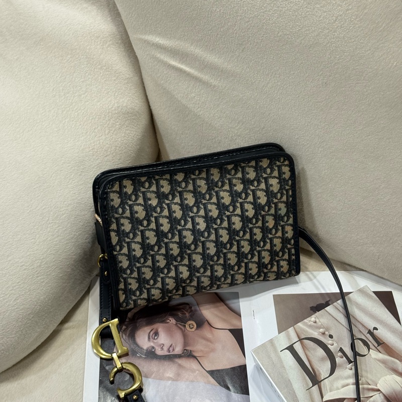 Dior • 經典刺繡老花洗漱包 斜背包-5