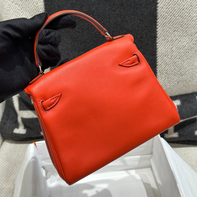 【精選天菜】HERMES KELLY DOLL 9T火焰橘拼8W唇膏粉 全新商品-3