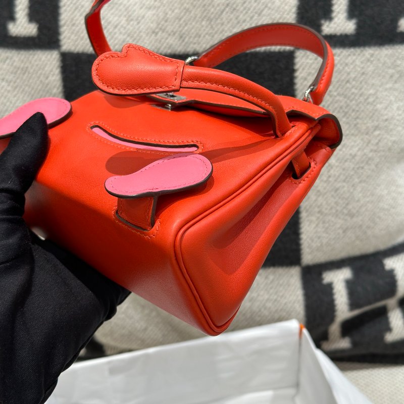 【精選天菜】HERMES KELLY DOLL 9T火焰橘拼8W唇膏粉 全新商品-4